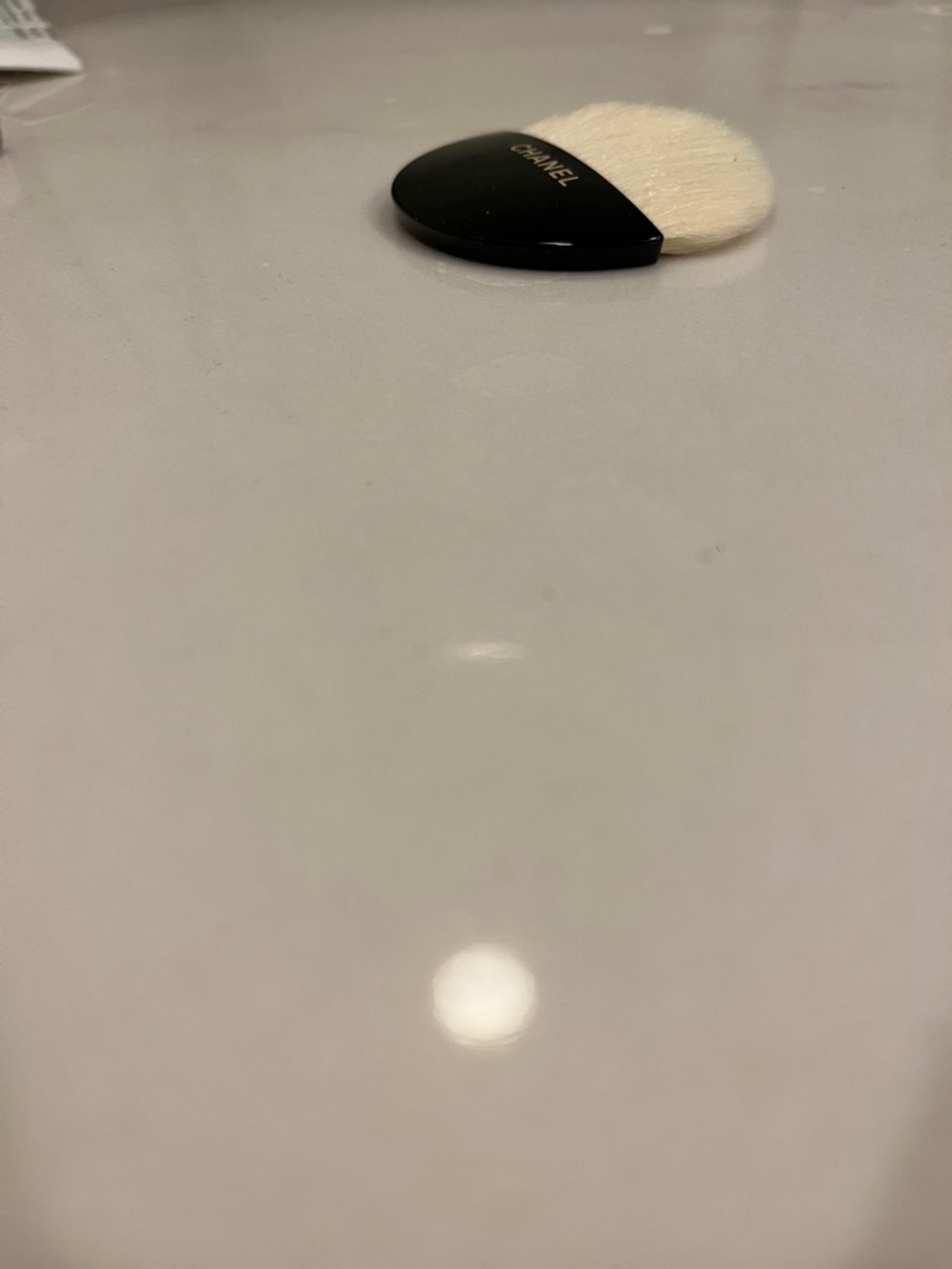 CHANEL Half-Moon Brush in Black and Cream compact case brush only - Picture 3 of 3